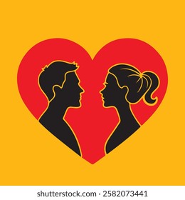 valentine love vector silhouette for commercial use 