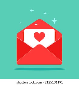 Valentine, love wishes. Card for Valentine's Day. Icon. Vector illustration isolated on white background