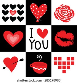 Valentine I Love You Sweetheart Cute Cartoon Vector