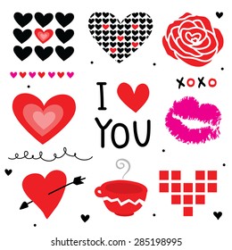 Valentine I Love You Sweetheart Cute Cartoon Vector