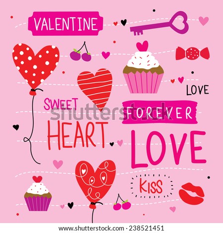 Download Valentine Love You Sweetheart Cute Cartoon Stock Vector ...