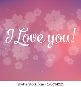 Valentine I Love You Vector Lettering stylish text