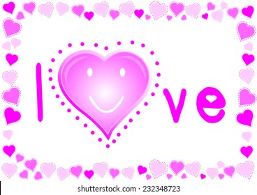 valentine I Love You Vector Lettering stylish text