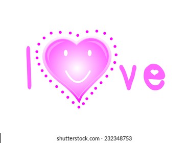 valentine I Love You Vector Lettering stylish text