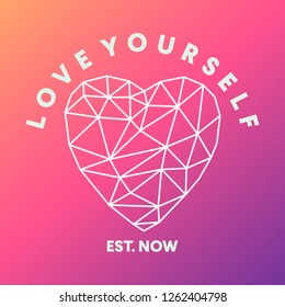 valentine love your self card vector design