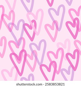 Valentine Loving hearts Seamless pattern Design
