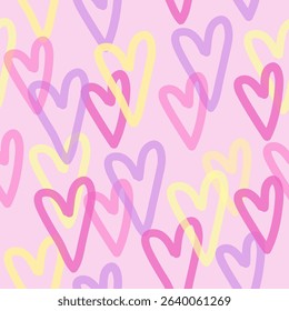 Valentine Loving hearts Seamless pattern Design
