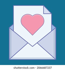 valentine message Isolated Vector icon which can easily modify or edit

