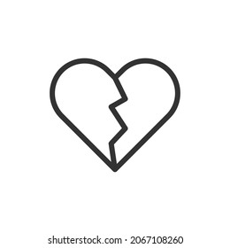 Valentine minimal line icon. Web stroke symbol design. Valentine sign isolated on a white background. Premium line icon.