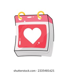 Valentine month doodle vector outline icon. EPS 10 file
