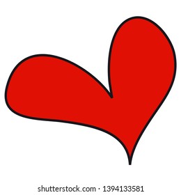 valentine or mothers day special love heart isolated on white background