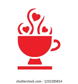 Valentine mug icon