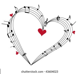 Valentine music concept,"Love Music"