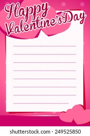 valentine notepaper card vector