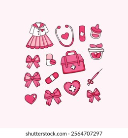 Valentine Nurse Sublimation. This hand-drawn red hearts seamless pattern is perfect for Valentine’s Day, weddings, and love-themed projects. Featuring playful doodles and romantic designs.