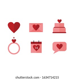 Valentine object icon vector design
