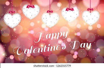 Valentine on a bright red background.Vector illustration