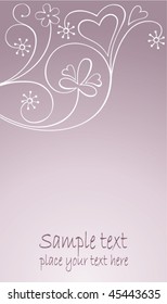 Valentine ornamental background with hearts