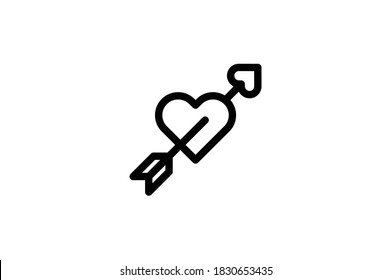 Valentine Outline Icon - Cupid Darts