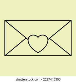 Ilustración del vector de contorno de Valentine