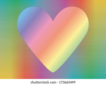 valentine over abstract spectrum background