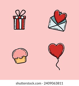 valentine pack illustration vector design