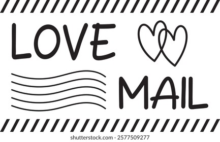 Valentine Package Thermal Label Sticker Quotes