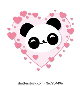 valentine panda with love