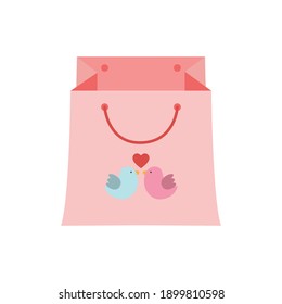 Valentine Paper Bag Vector Icon