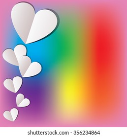Valentine paper concept card - vector illustration