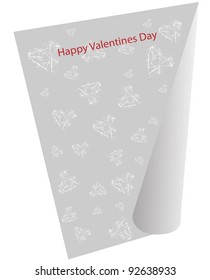 Valentine paper day a vector the letter