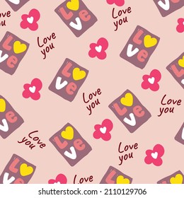 valentine pattern background elements art design vector illustration
