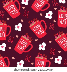 valentine pattern background elements art design vector illustration