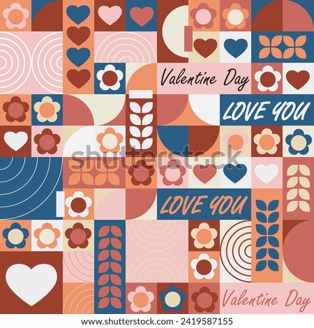 valentine pattern background illustration vector love modern pattern background