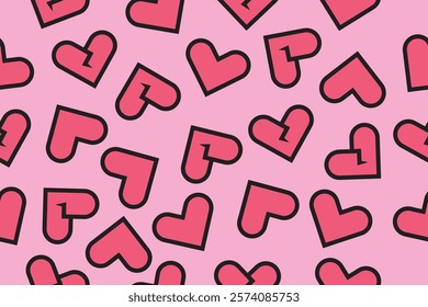 Valentine Pattern Background for packaging. Love or heart shape pattern