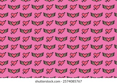 Valentine Pattern Background for packaging. Love or heart shape pattern