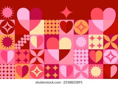 Valentine pattern card design. Valentine heart pattern illustration design. Celebrating loves ,anniversary and Valentines day. Love pattern for gift wrap, background,frame, vector,banner and postcard.