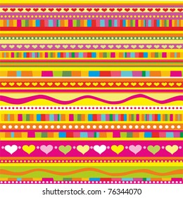 Valentine pattern. Colorful seamless background. vector background