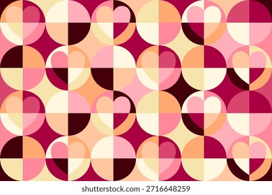 Diseño de patrón de San Valentín. Diseño de ilustración de patrón de corazón de San Valentín. Celebrando amores, aniversario y día de San Valentín. Patrón del amor para el abrigo del regalo, fondo, marco, Vector, Anuncio y postal.