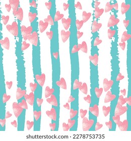 Valentine Pattern. Festive Spray. Pink Simple Offer. Turquoise Scatter Design. Mint Abstract Magazine. New Year Brochure. Rose Explosion Particles. Stripe Valentine Pattern