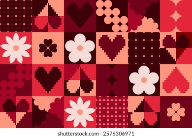 Valentine pattern gift design. Valentine heart pattern illustration design. Celebrating loves ,anniversary and Valentines day. Love pattern for gift wrap, background,frame, vector,banner and postcard.