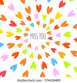 Valentine pattern with hearts, seamless background