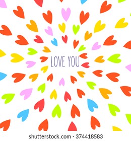 Valentine pattern with hearts, seamless background