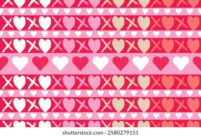 Valentine pattern seamless fabric Valentine day. hand drawn pattern vector heart lover. Designed for background ,wallpaper ,valentine pattern ,wrapping paper ,sweetheart ,fabric ,anniversary ,couple