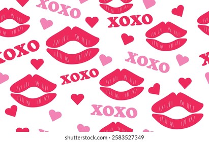 Valentine pattern seamless fabric Valentine day. kiss and hug pattern on white background. Designed for background ,wallpaper ,valentine pattern ,wrapping paper ,couple,fabric ,anniversary ,sweetheart