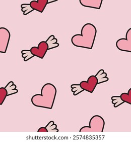 Valentine pattern seamless. Heart shape pattern for valentine design