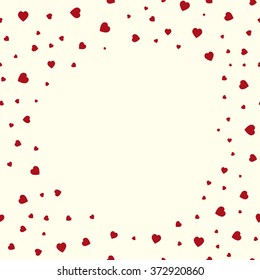 Valentine pattern. Seamless texture with hearts. Valentines day vector. Flat style background for invitation.