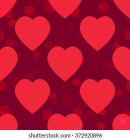 Valentine pattern. Seamless texture with hearts. Valentines day vector. Flat style background for invitation.