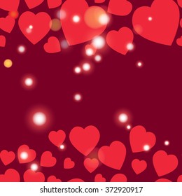 Valentine pattern. Seamless texture with hearts. Valentines day vector. Flat style background for invitation.
