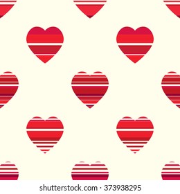 Valentine pattern. Seamless texture with hearts. Valentines day vector. Flat style background for invitation.